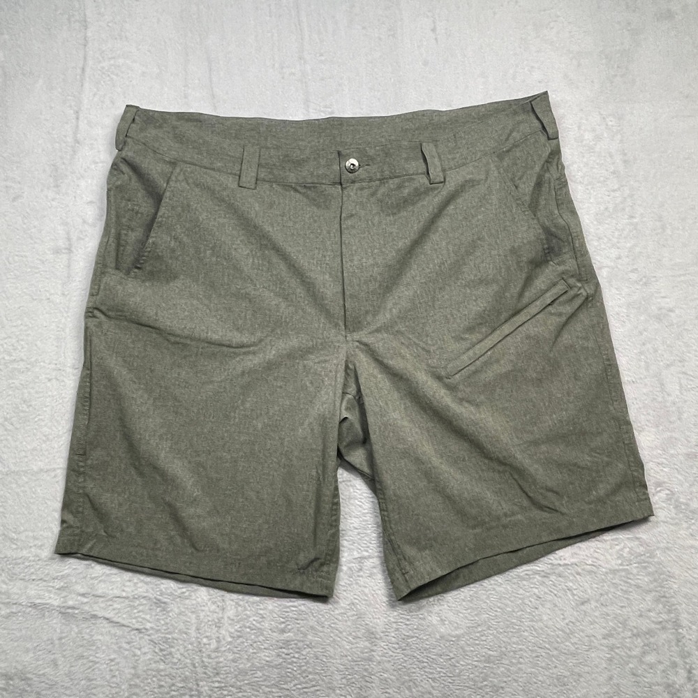 Duluth Trading Co Utility Shorts Men 44 Grey Heathered Quick Dry Cargo Pocket
